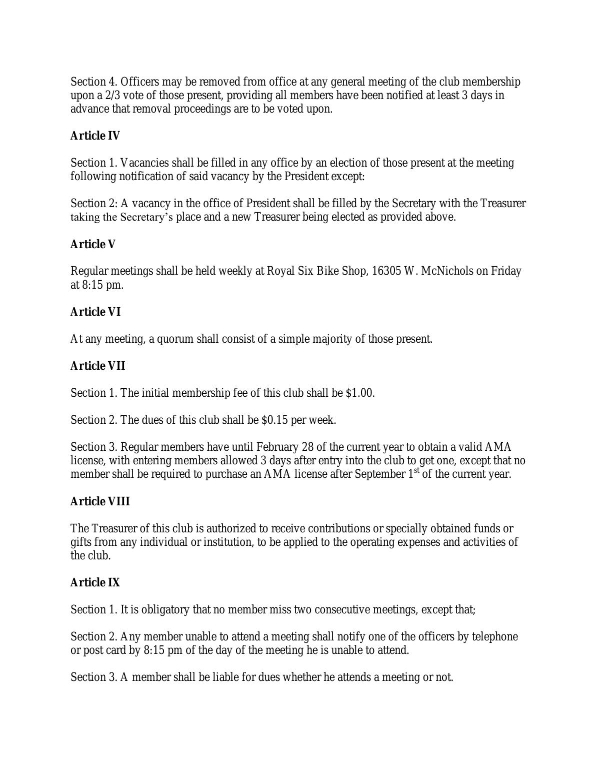 Page 4 of the original history of Detroit Orbiteers