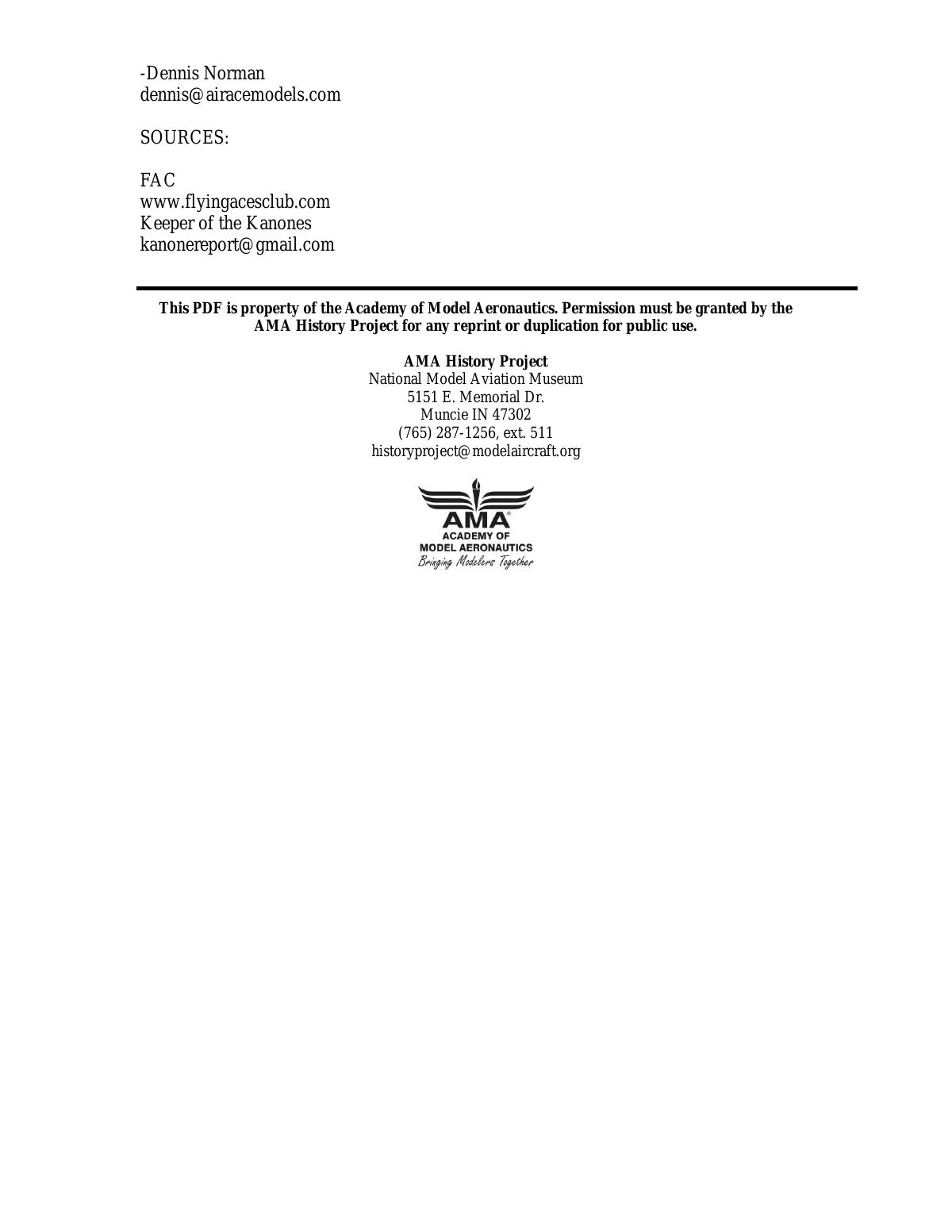 Page 5 of the original history of Flying Aces Club