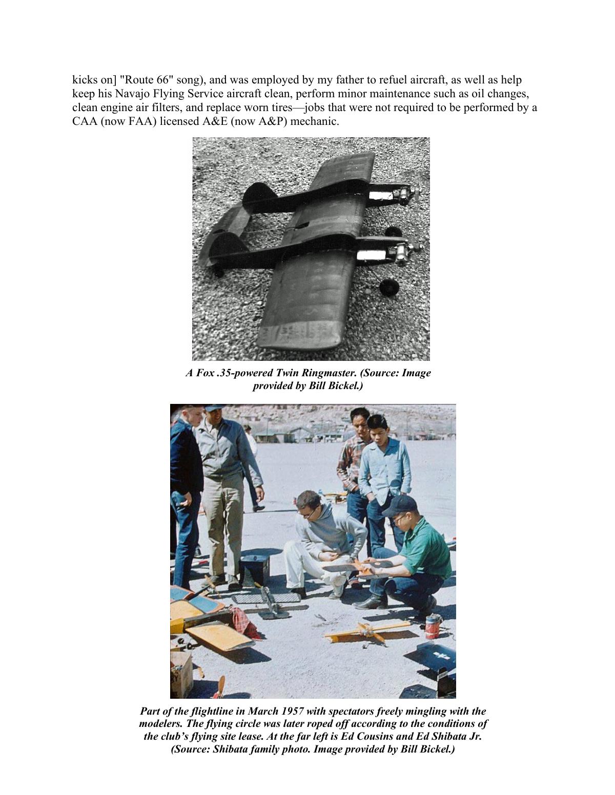 Page 2 of the original history of Gallup Model Airplane Club