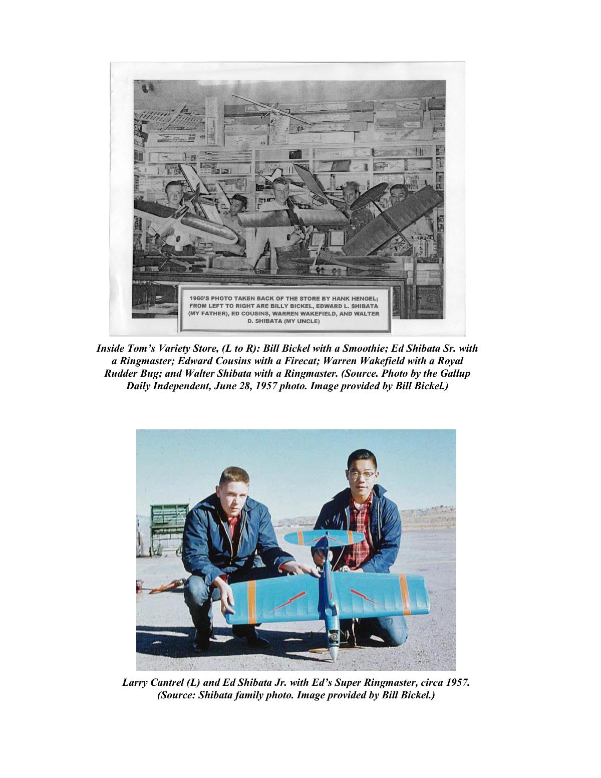 Page 6 of the original history of Gallup Model Airplane Club