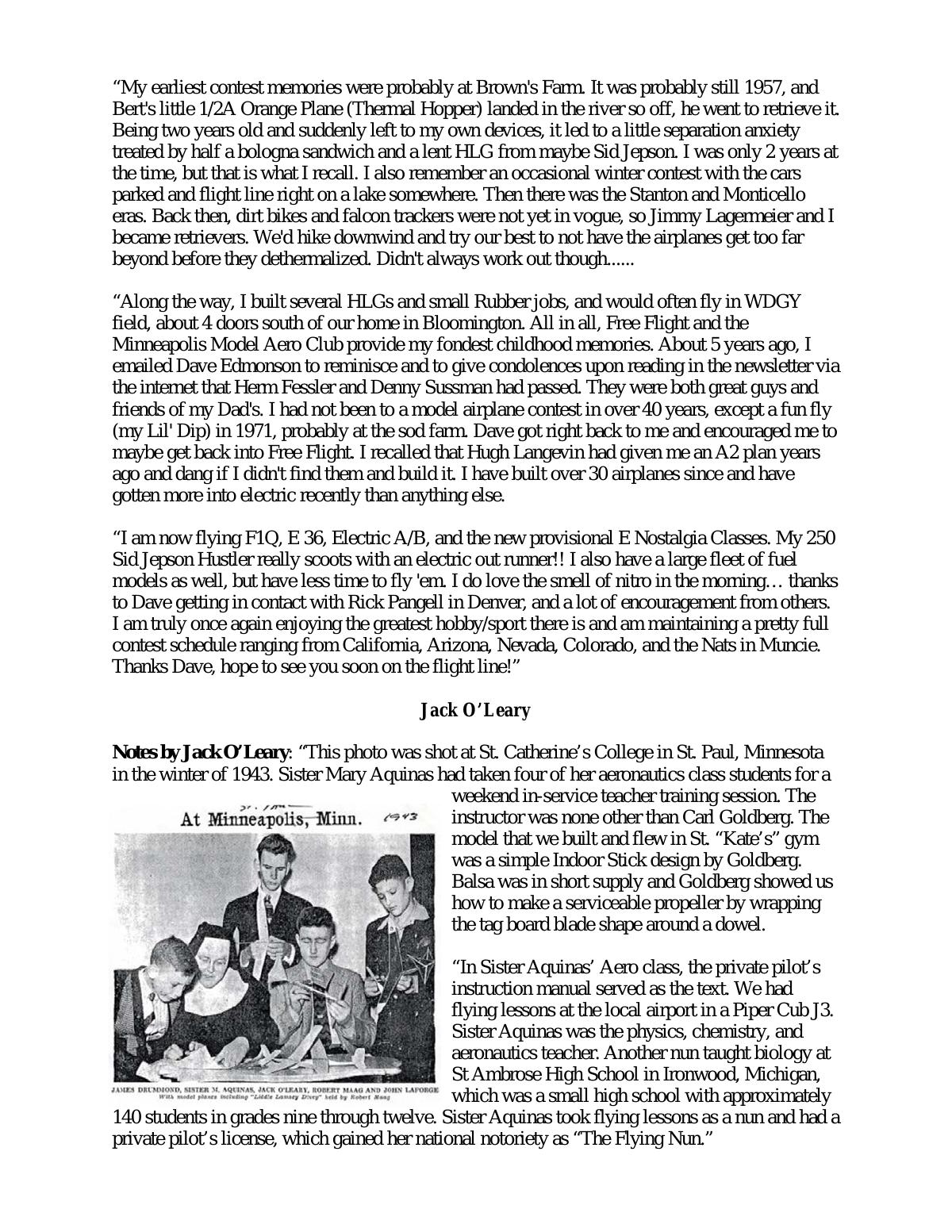 Page 13 of the original history of Minneapolis Model Aero Club (MMAC)