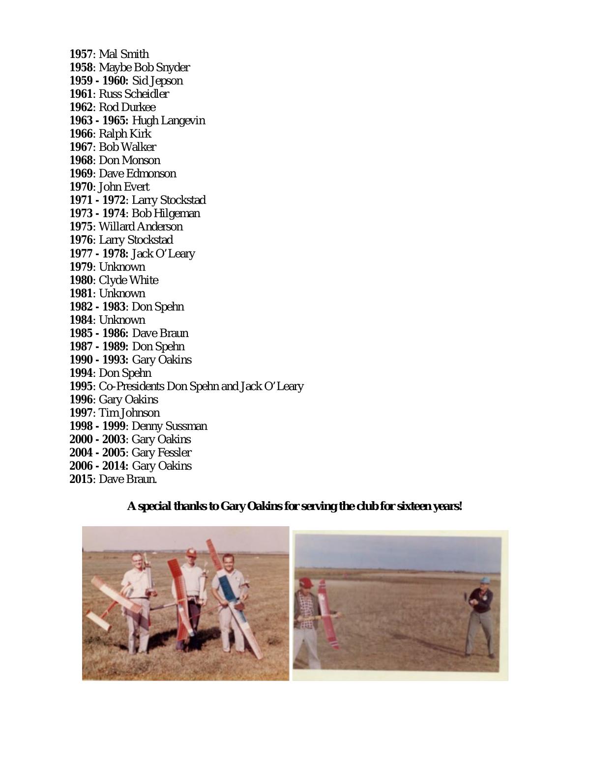 Page 19 of the original history of Minneapolis Model Aero Club (MMAC)