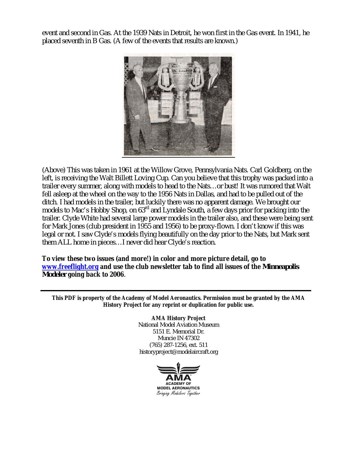 Page 22 of the original history of Minneapolis Model Aero Club (MMAC)