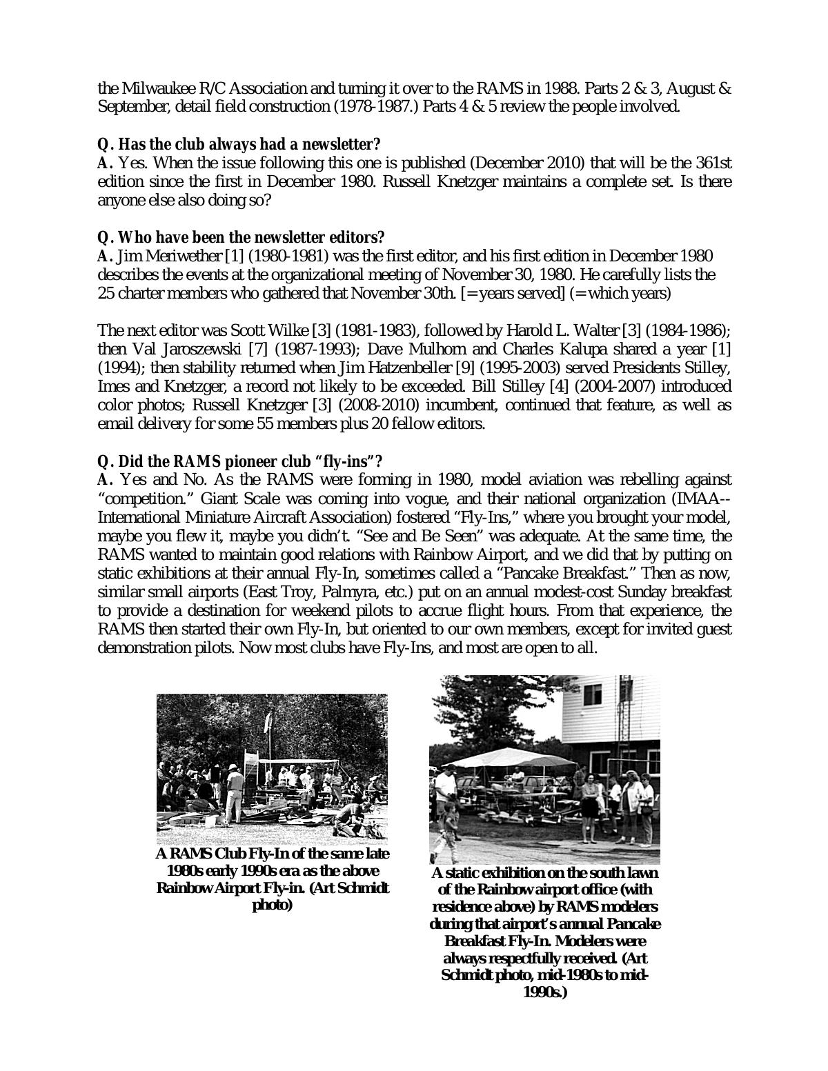 Page 7 of the original history of Rainbow Aero Modelers Society