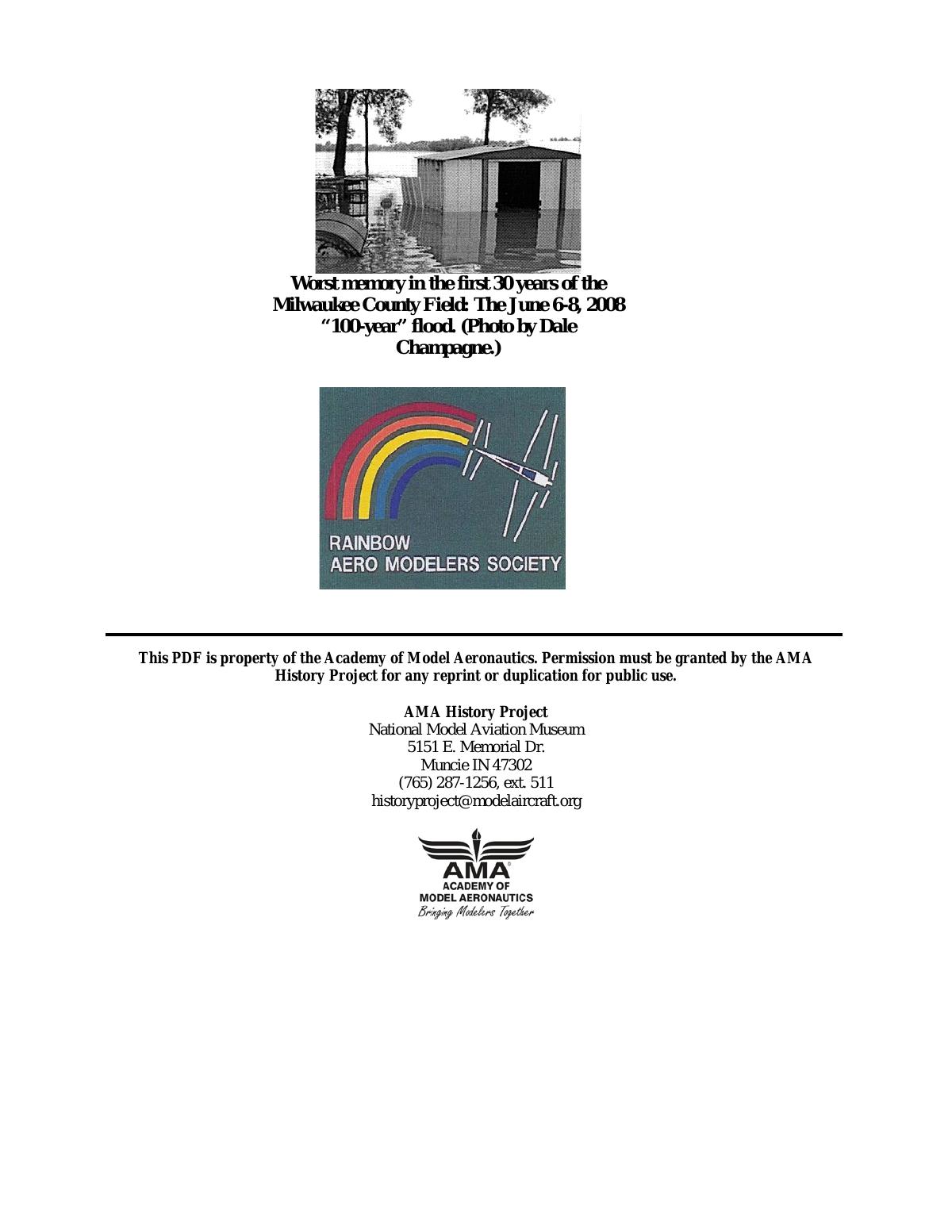 Page 8 of the original history of Rainbow Aero Modelers Society