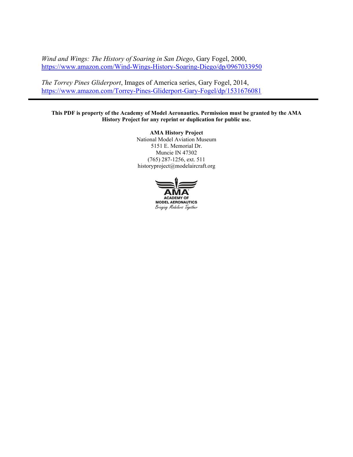 Page 4 of the original history of Torrey Pines Gulls Radio Control Soaring Society