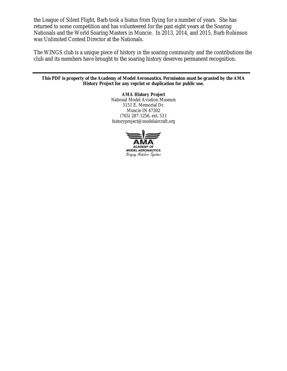 Page 2 of the original history of Women’s International Glider Soaring (WINGS)