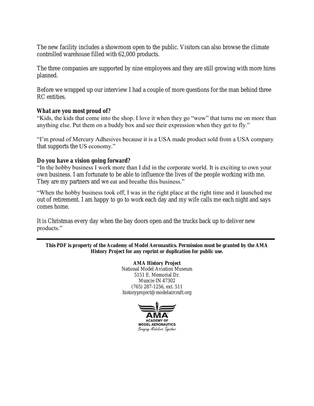 Page 4 of the original history of Atlanta Hobby
