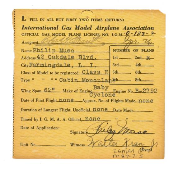 Photograph from the history of International Gas Model Airplane Association, page 3