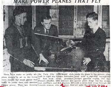 Photograph from the history of Minneapolis Model Aero Club, page 21