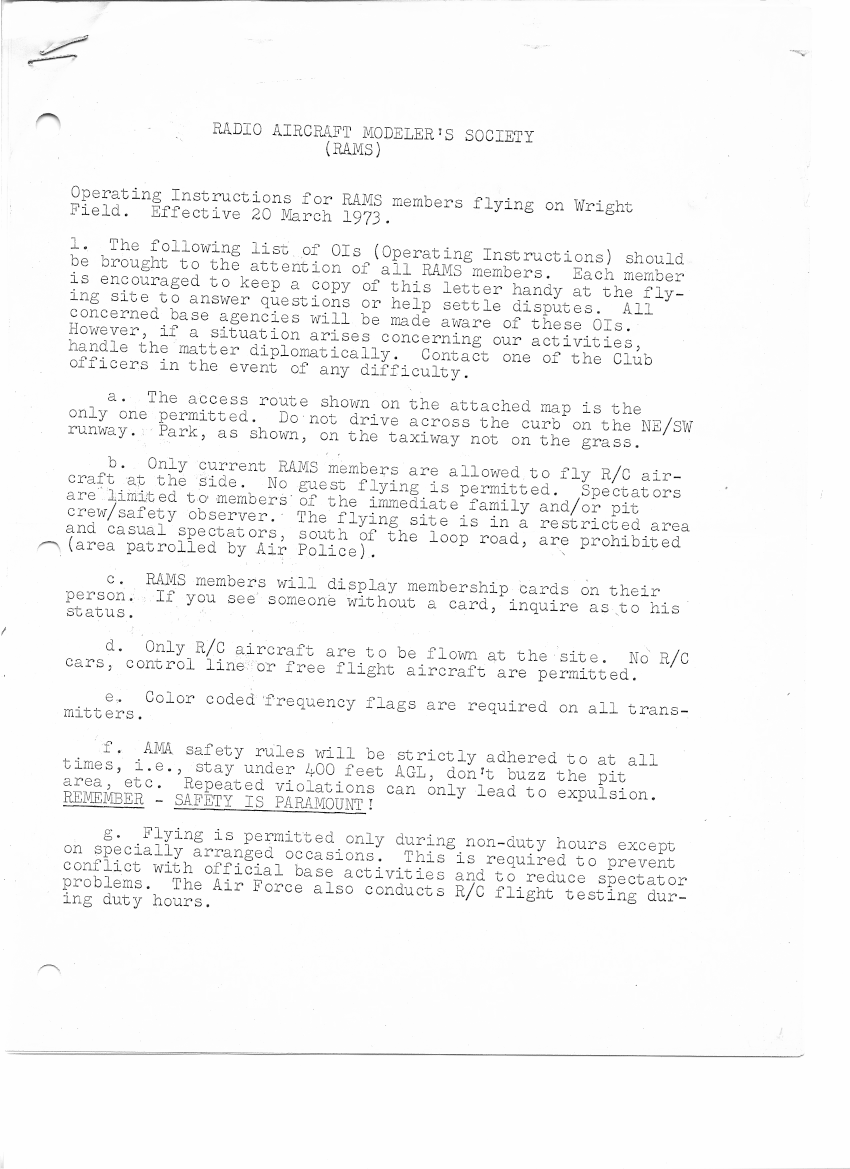 Photograph from the history of Radio Aircraft Modelers Society (RAMS), page 23