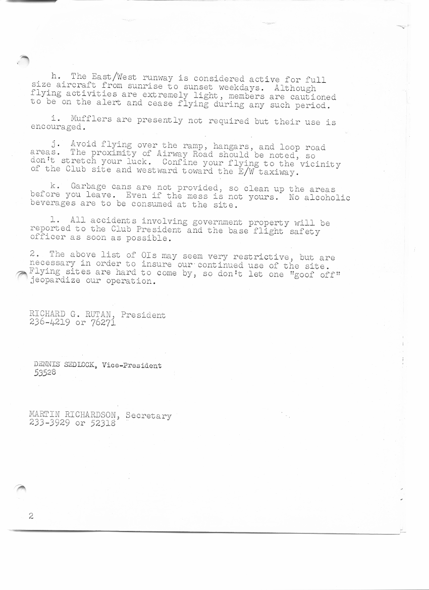 Photograph from the history of Radio Aircraft Modelers Society (RAMS), page 24